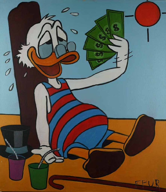 Scrooge McDuck Canvas - "Hard Work Rewards" by FFUR