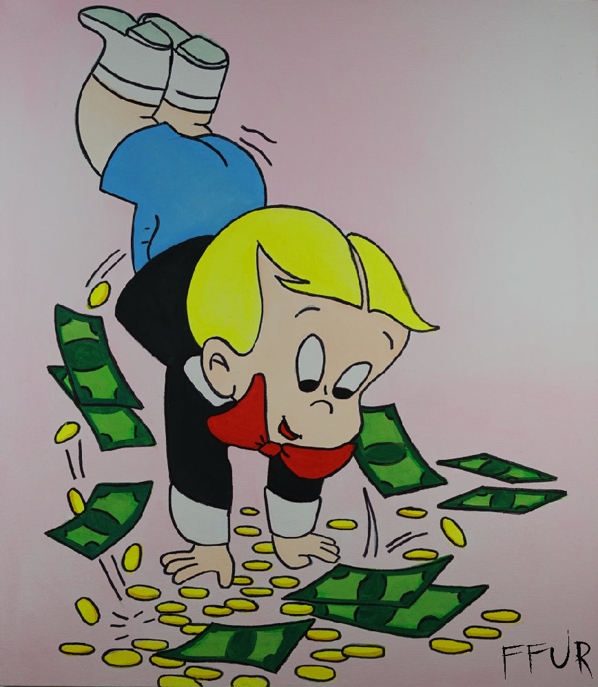 Original Art "Money  = Happiness" by Artist FFUR