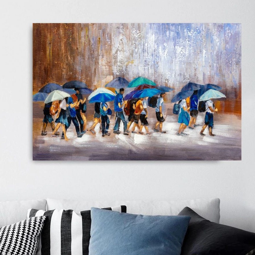 City In The Rain Canvas