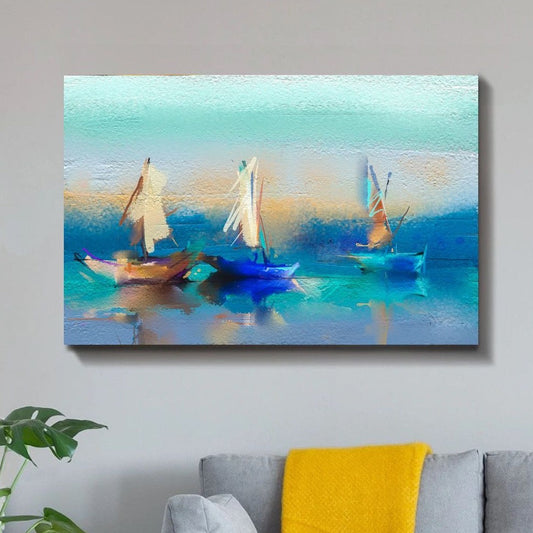 Three Little Boats Canvas