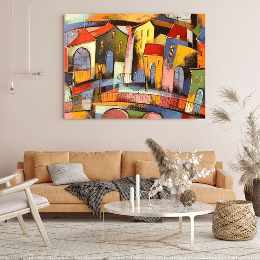 Casas De Colores Canvas