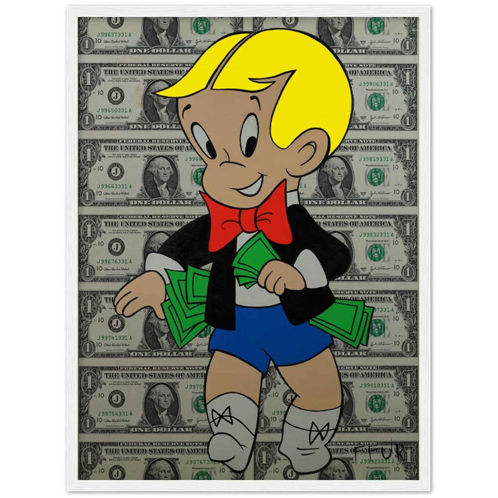  Richie Rich "Independent Dollars Background" Wall Art by FFUR 