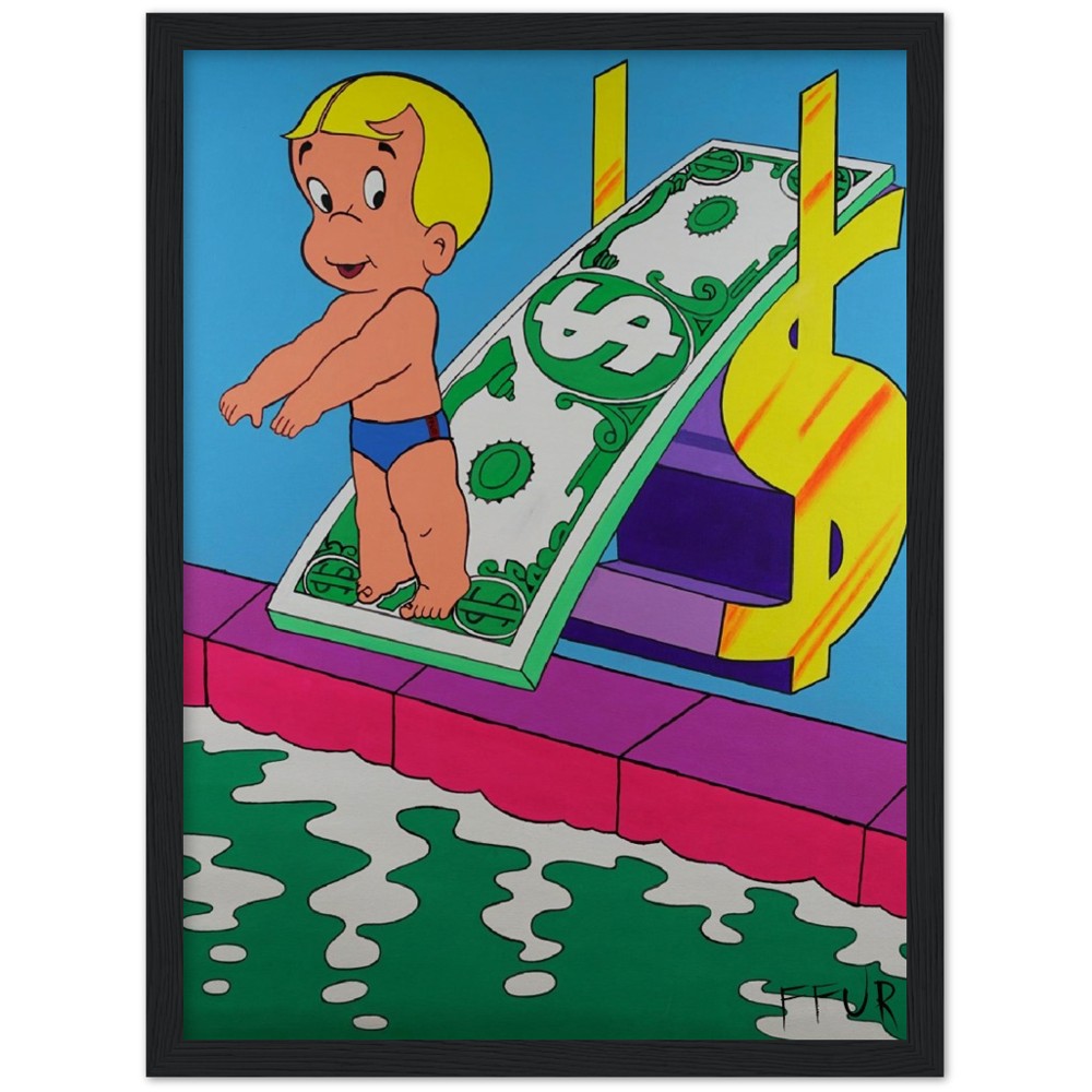  Richie Rich "Independent Dollar Background" Wall Art by FFUR 