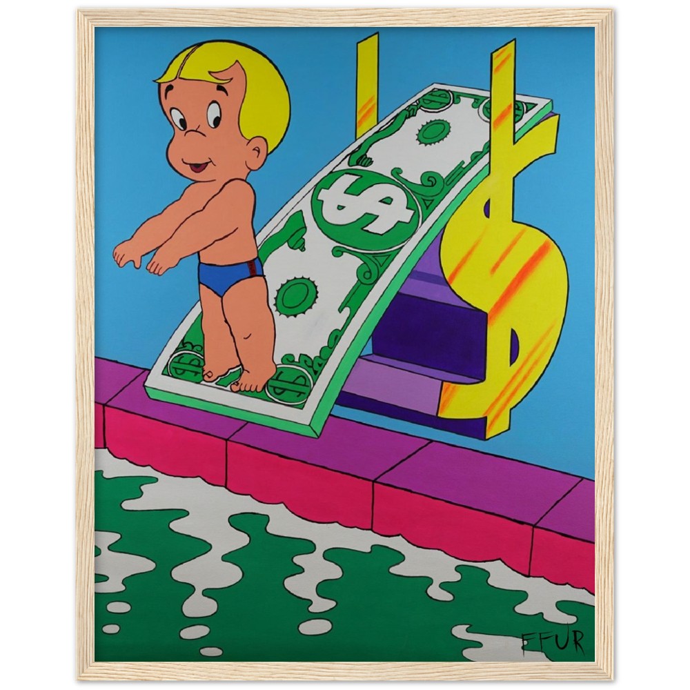  Richie Rich "Independent Dollar Background" Wall Art by FFUR 