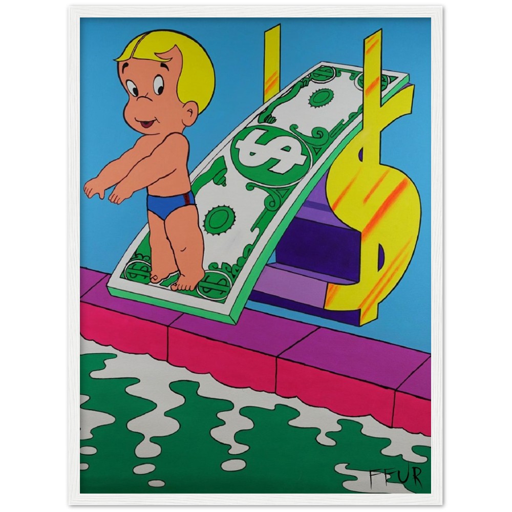  Richie Rich "Independent Dollar Background" Wall Art by FFUR 