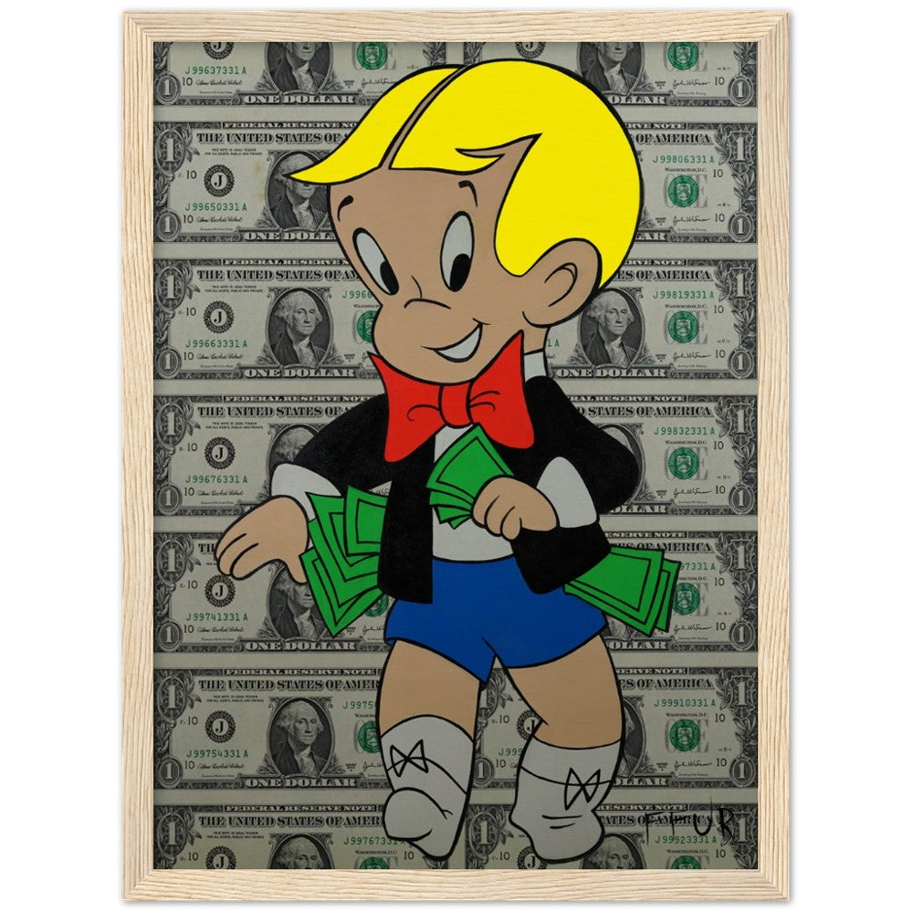  Richie Rich "Independent Dollars Background" Wall Art by FFUR 