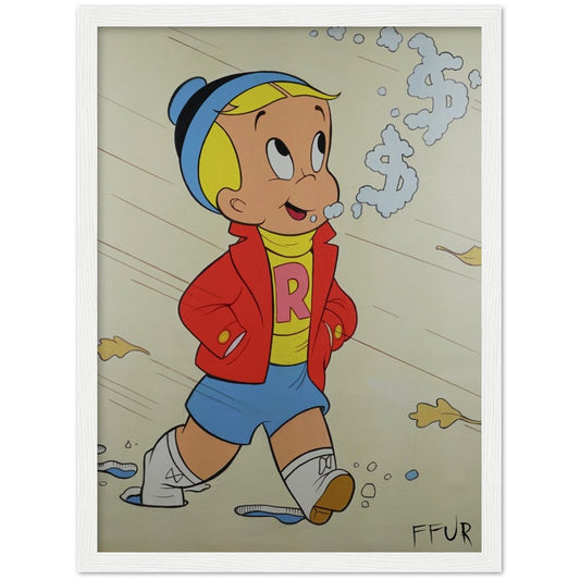 Archival Matte Paper Wooden Framed Poster - Richie Rich "Cool Walk" Wall Art by FFUR