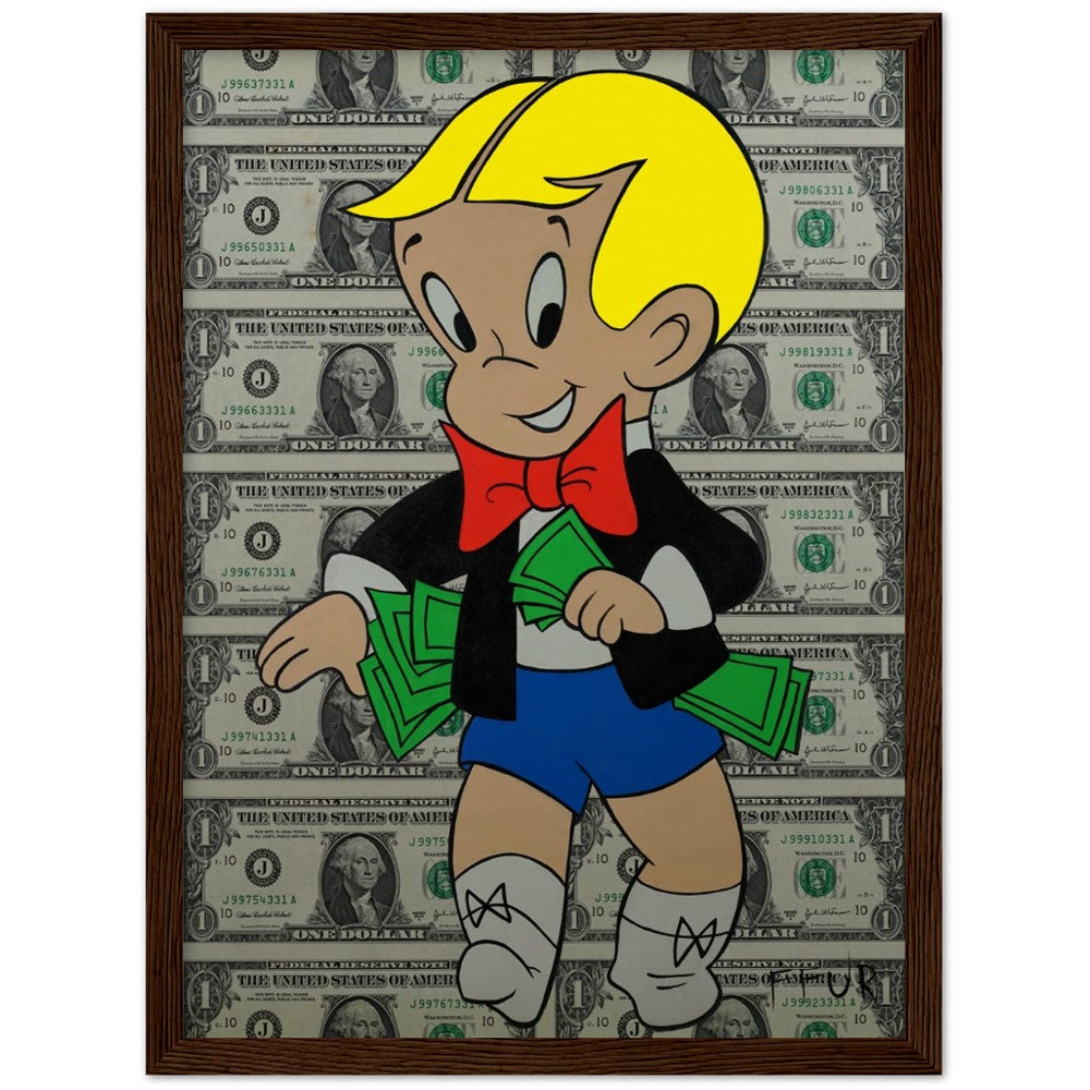 Richie Rich "Independent Dollars Background" Wall Art by FFUR 