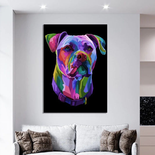 The Geo Dog Canvas