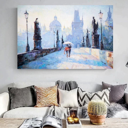 Walking In The Rain Canvas